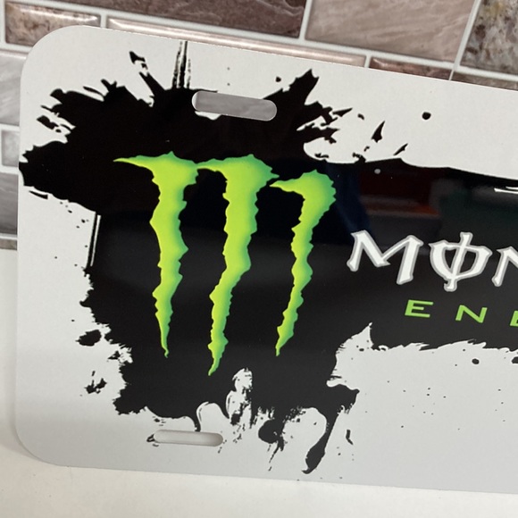 COPY - COPY - Monster Energy Logo License Plate With Cupholder Inserts - Picture 2 of 5